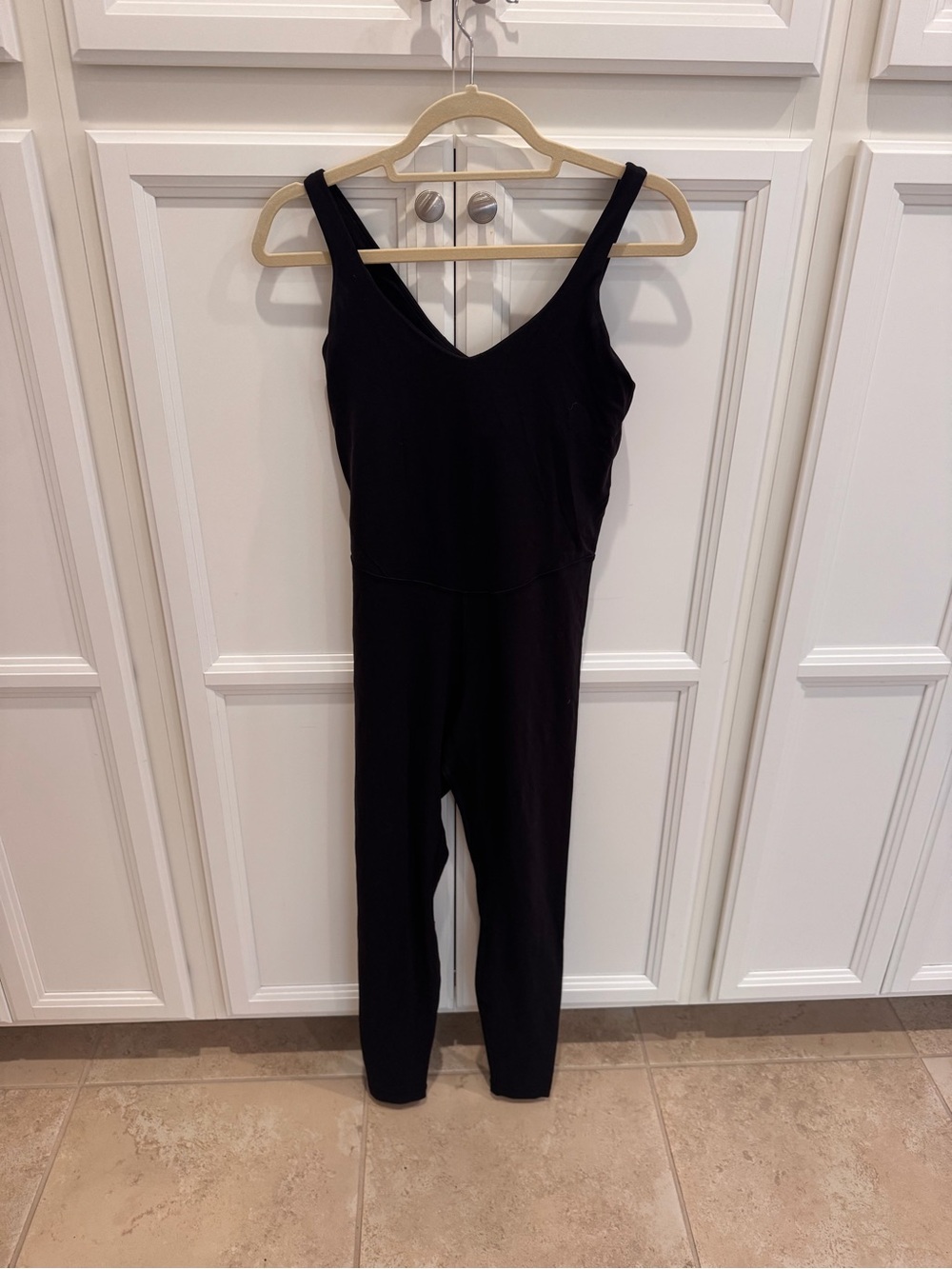 lululemon athletica Black V-Neck Sleeveless Jumpsuit